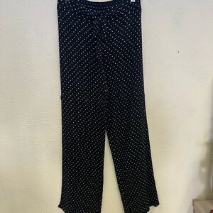 Elle Black and White Polka Dot Wide Leg Pants